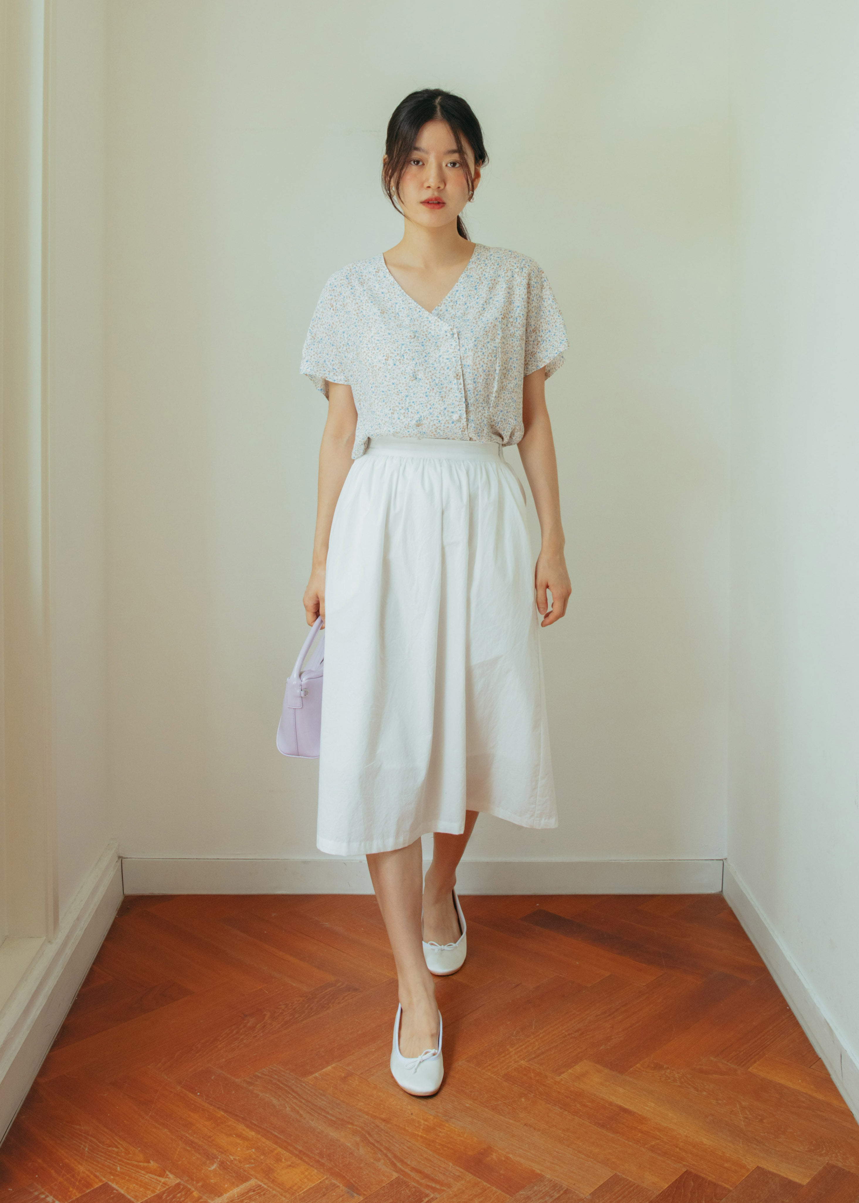 Plain white skirt