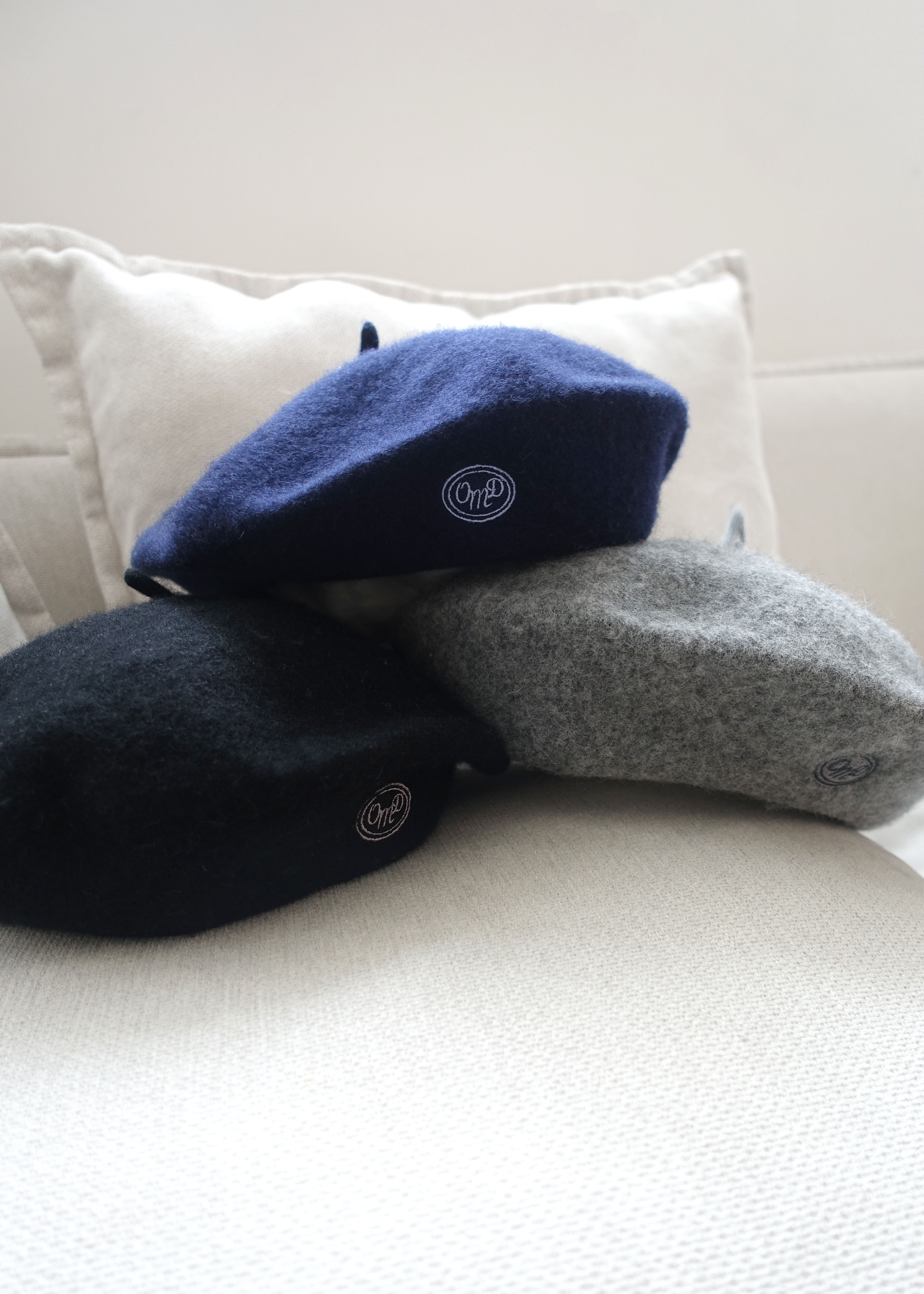 OMD wool beret (black / navy / gray)