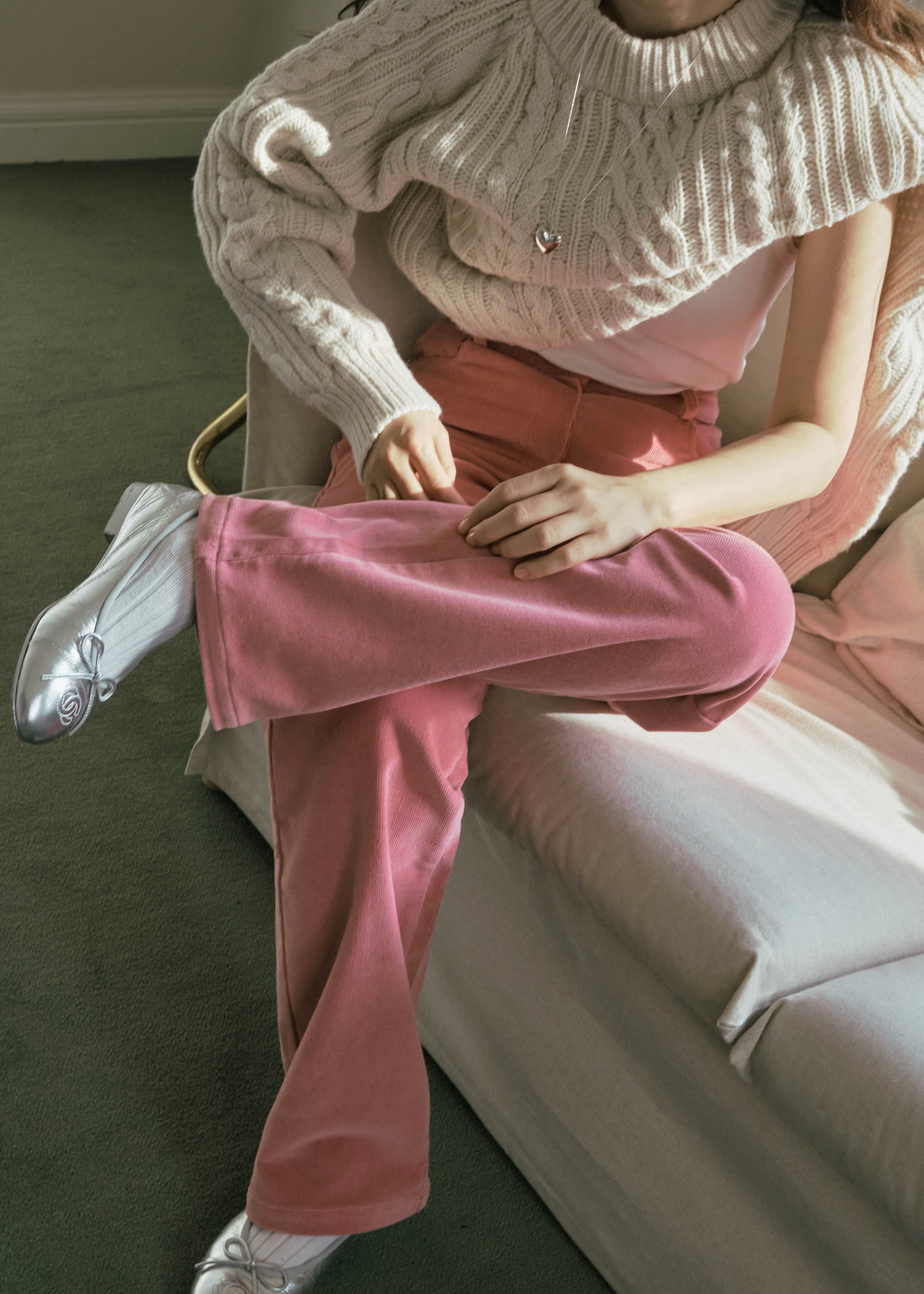 Carolyn corduroy pants - rose pink