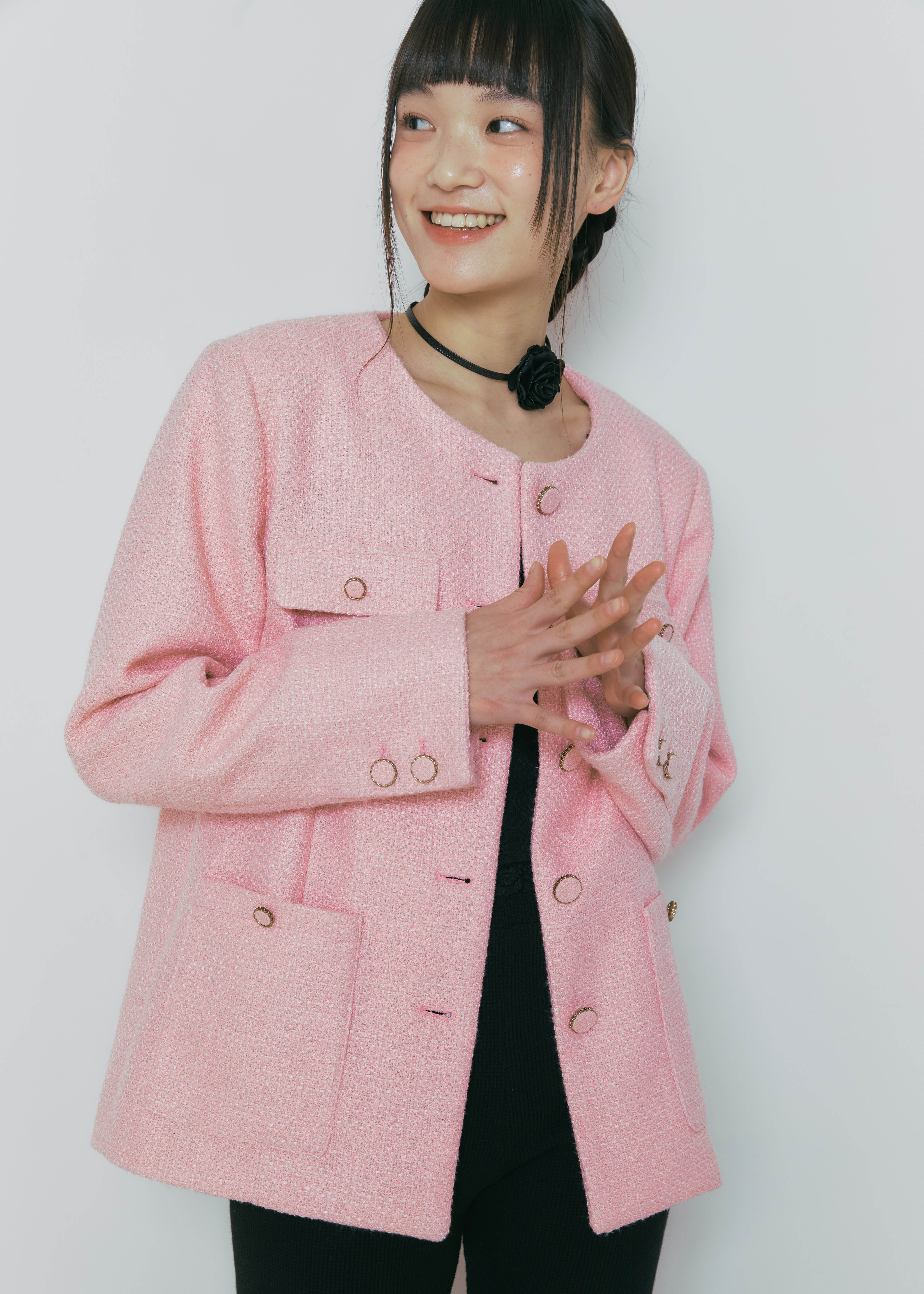 Romance Tweed Jacket - Pink